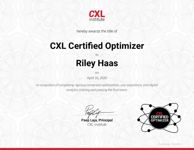 CXL Certified Optimizer